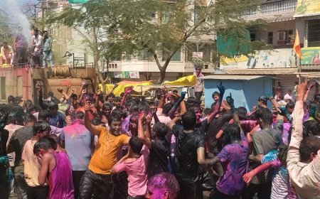 रंगों से सराबोर हुआ शहर, 11वें वर्ष भी उत्साह के साथ निकला पारंपरिक गैर महोत्सव