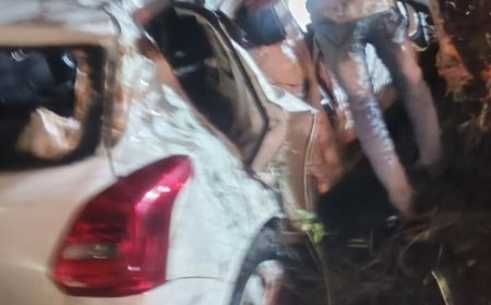 कुंभराज-खटकिया मार्ग पर पेड़ से टकराई कार, दो मजदूरों की मौत