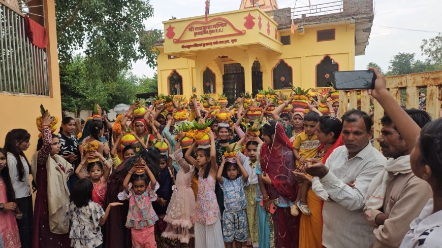 सकतपुर रोड पर लक्ष्मीनारायण प्राण प्रतिष्ठा महोत्सव शुरू, भव्य कलश यात्रा के साथ हुआ शुभारंभ