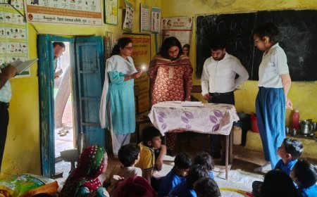 एसडीएम आरोन ने आंगनवाड़ी केंद्रों का किया आकस्मिक निरीक्षण