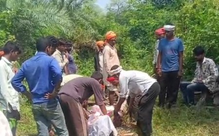 शमशान के लिए तरस रही सहरिया बस्ती, खेत में हो रहा अंतिम संस्कार
