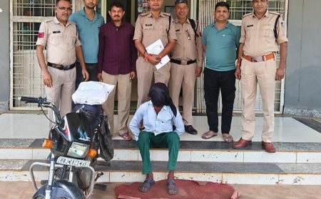 राजस्थान का अंतर्राज्यीय गांजा तस्कर गिरफ्तार, 1.30 लाख का मशरूका जब्त