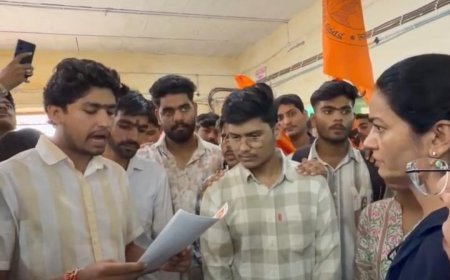 पीजी कॉलेज में मूलभूत सुविधाओं और सुरक्षा को लेकर एबीवीपी ने दिया ज्ञापन