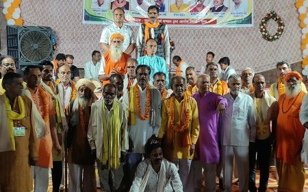 आरोन में जलझूलनी एकादशी पर हुआ पुजारियों का सम्मान