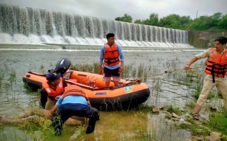 12 घंटे की मशक्कत के बाद एनीकट के पास मिला शव
