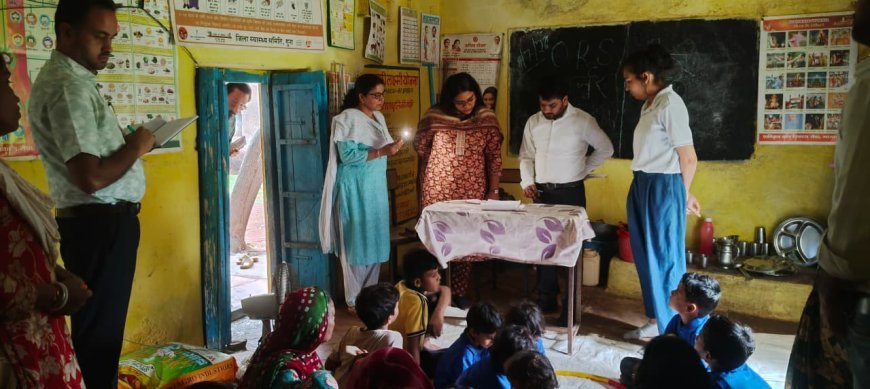 एसडीएम आरोन ने आंगनवाड़ी केंद्रों का किया आकस्मिक निरीक्षण